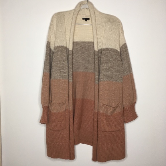 Who What Wear Sweaters - Who What Wear Wool Blend Colorblock Cardigan L